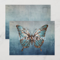 Papillon de texture gris bleu