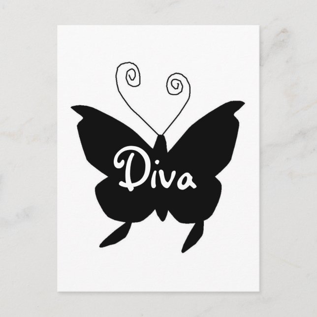 Carte Postale Papillon Diva (Devant)