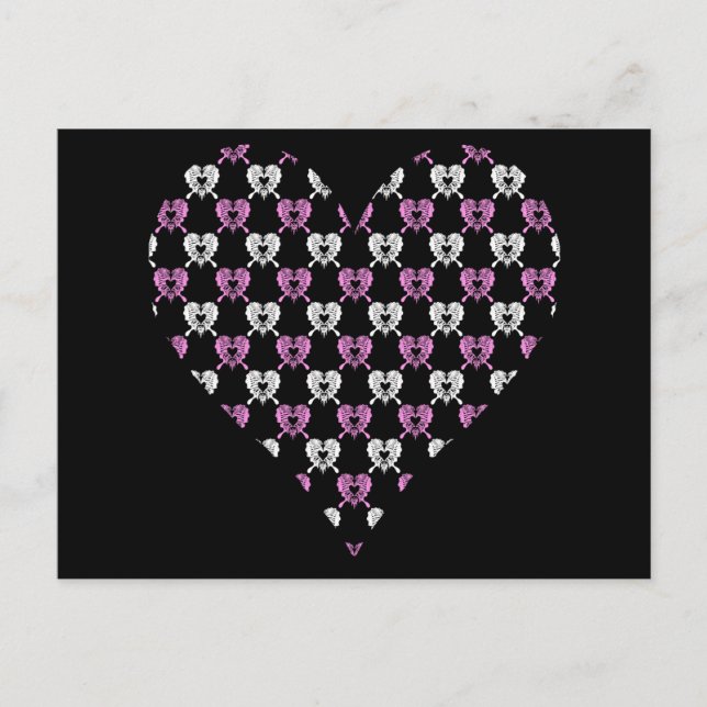 carte postale papillon du coeur (Devant)