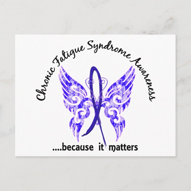 Carte Postale Papillon du syndrome de fatigue chronique du SFC (Devant)