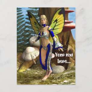 Carte Postale Papillon Fée