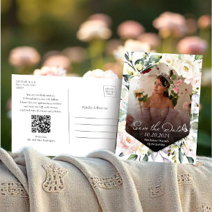 Carte Postale Papillon Floral Quinceanera Photo Enregistrer La D