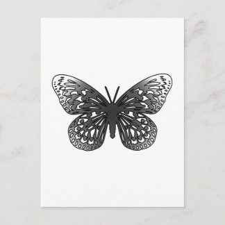 Carte Postale Papillon gris