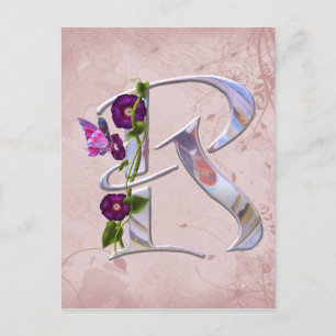 Carte Postale Papillon initial R