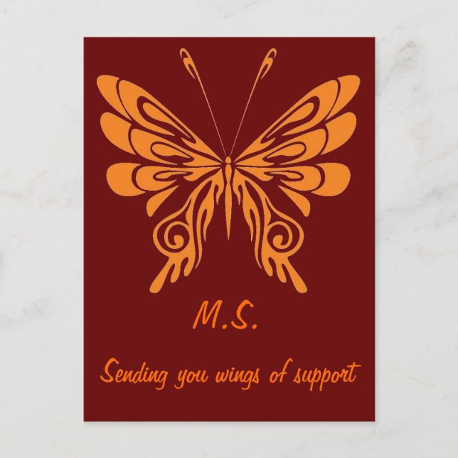 Carte Postale Papillon M.S. (Devant)