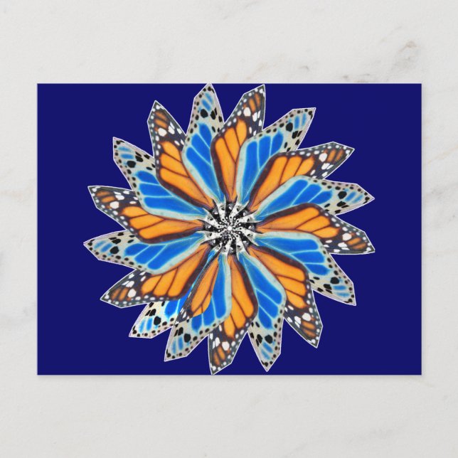 Carte Postale Papillon Mandala 2 (Devant)