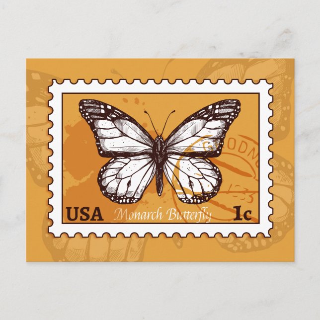 Carte Postale Papillon monarque (Devant)
