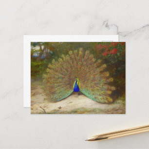 Carte Postale Papillon Peacock et Peacock, illustration artistiq