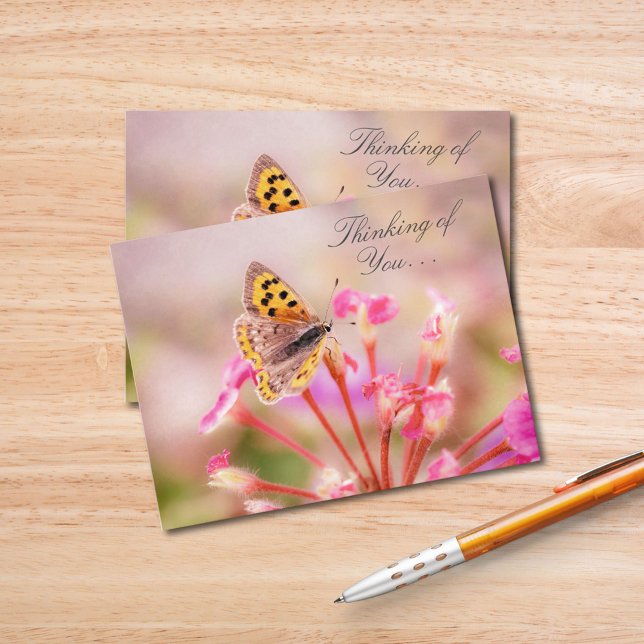 Carte Postale Papillon Pensant à Vous  (Créateur téléchargé)