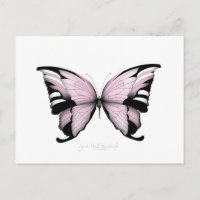 Papillon rose Rose sauvage évêque