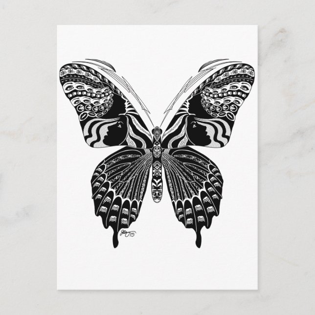 Carte Postale Papillon Spirit Animal (Devant)
