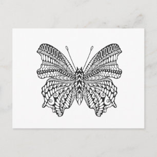 Carte Postale Papillon tropical inspiré