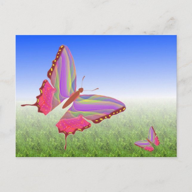Carte postale papillon unique (Devant)