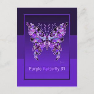 Carte postale Papillon Violet 31