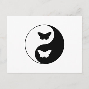 Carte Postale Papillon Yin Yang