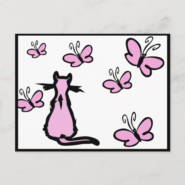 Carte Postale Papillons (Devant)