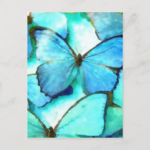 Carte Postale Papillons Aqua