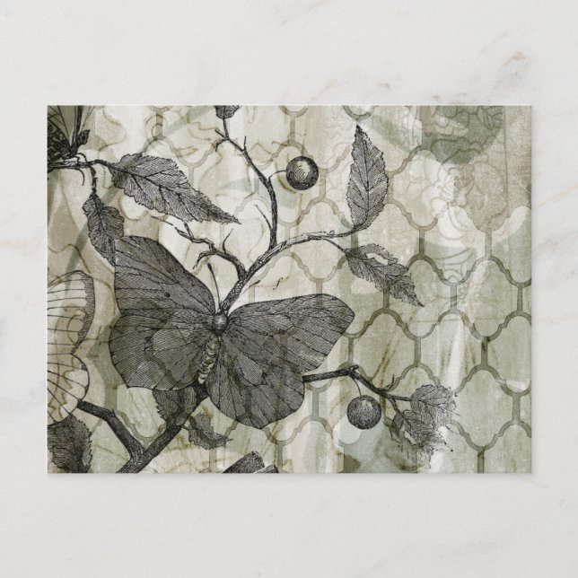 Carte Postale Papillons Arabesques I (Devant)