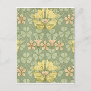 Carte Postale Papillons Art nouveau
