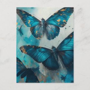 Carte postale Papillons bleus