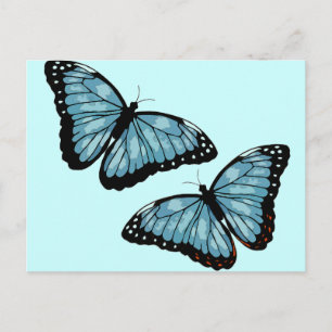 Carte Postale Papillons bleus Artsy