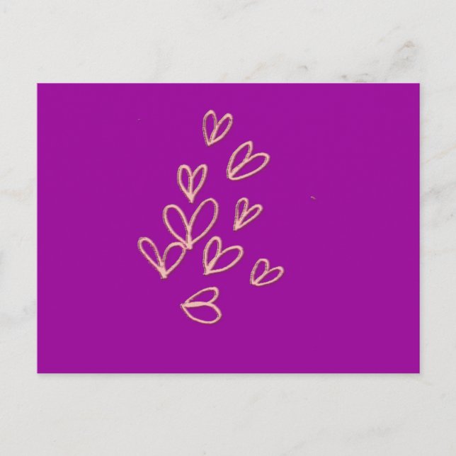 Carte Postale Papillons cardiaques (Devant)
