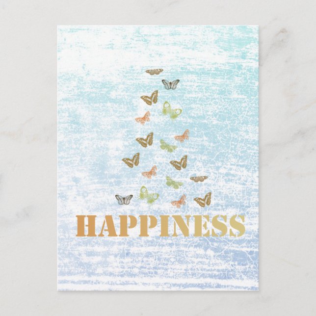 Carte Postale Papillons du bonheur (Devant)