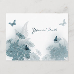 Carte Postale Papillons et marguerites