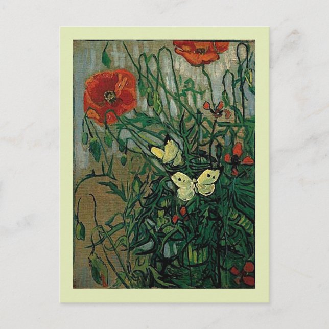 Carte Postale Papillons et papillons (F748) Van Gogh Art (Devant)