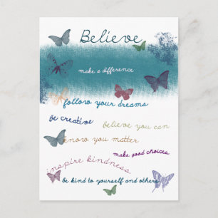 Carte Postale Papillons inspirants