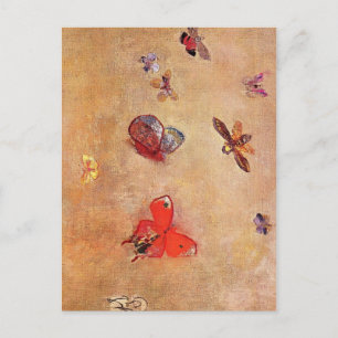 Carte Postale Papillons par Odilon Redon