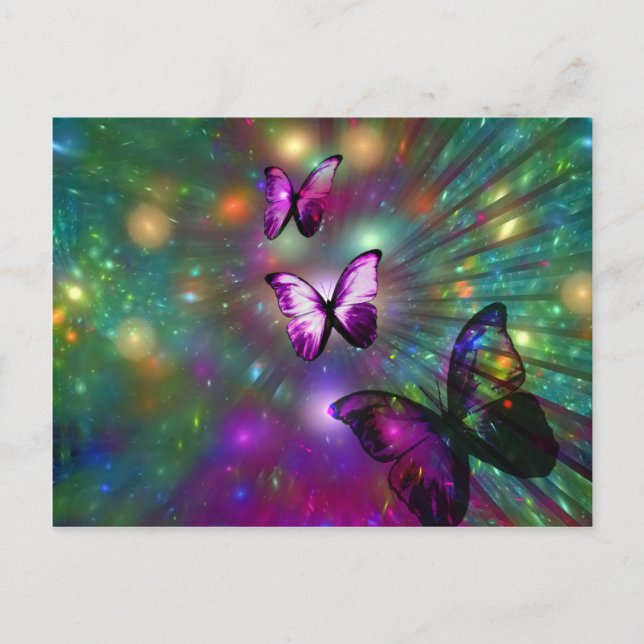 Carte Postale Papillons pour toujours (Devant)