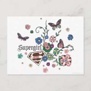 Carte Postale Papillons supergirl