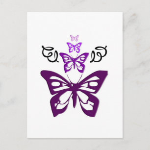 Carte postale Papillons violets
