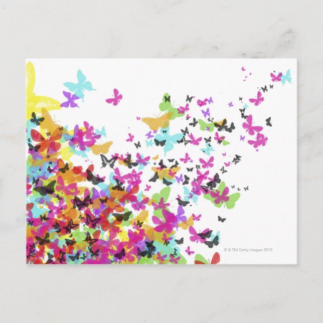 Carte Postale Papillons volants (Devant)