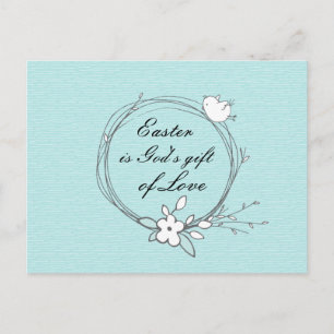 Carte Postale Pâques est le don de Dieu d'Amour, Écriture Jean 1