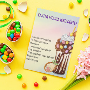 Carte Postale Pâques Mocha Boisson de café Mocha Recette