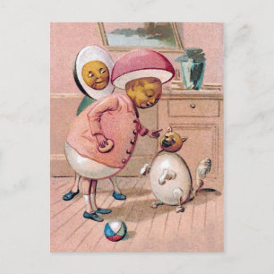 Carte Postale Pâques victoriennes vintages