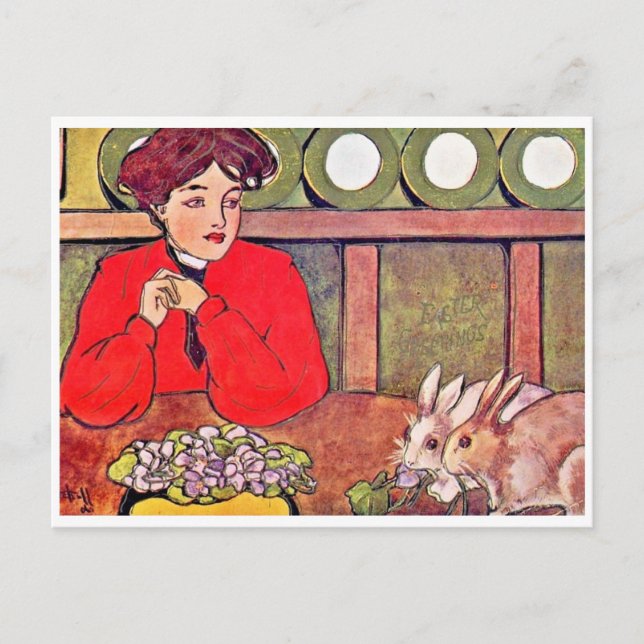 Carte Postale Pâques vintage (Devant)