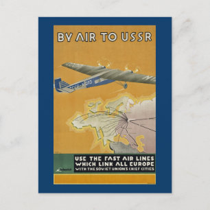 Carte Postale Par avion vers l'URSS