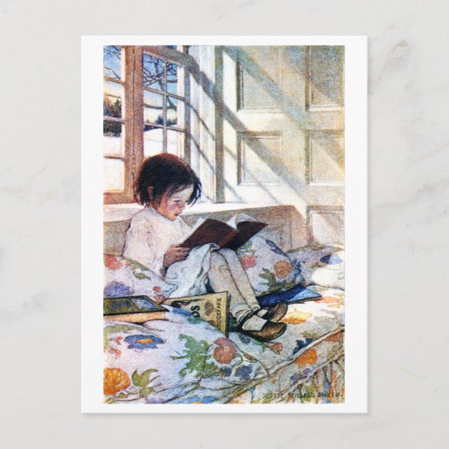 Carte Postale Par la fenêtre en hiver, Jessie Willcox Smith (Devant)