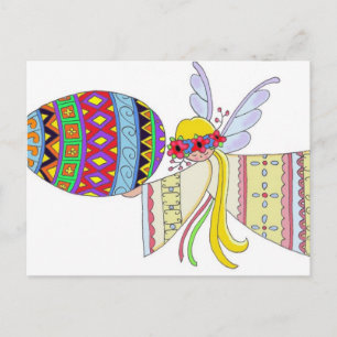 Carte Postale Par les ailes d'un ange l'art populaire ukrainien