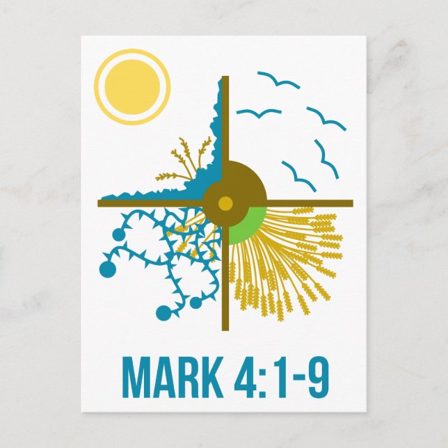 Carte Postale Parabole de la tour/Quatre sols - Evangile de Mark (Devant)