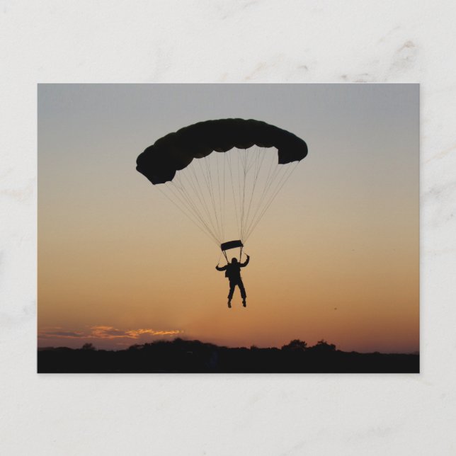 Carte Postale Parachute de Skydiver à Sunset Sky Diver (Devant)