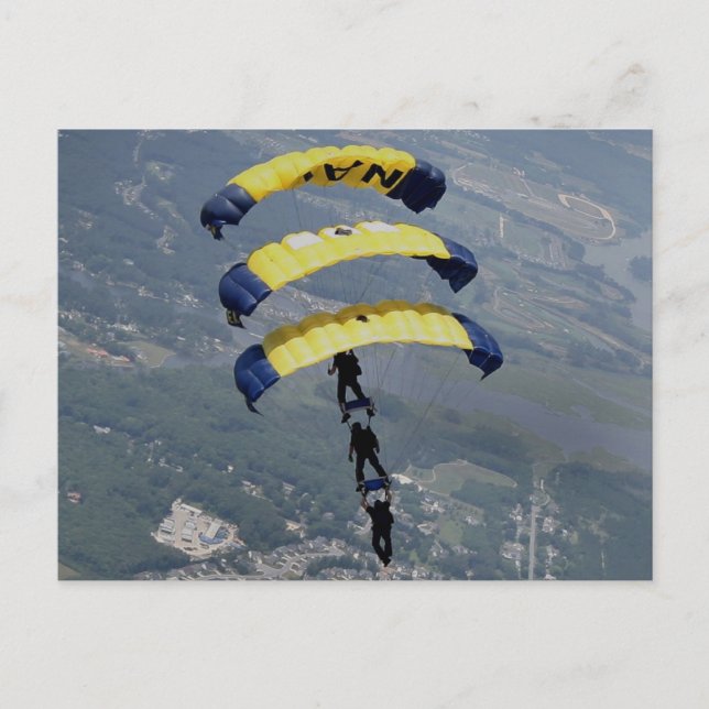 Carte Postale Parachutes Skydiving (Devant)