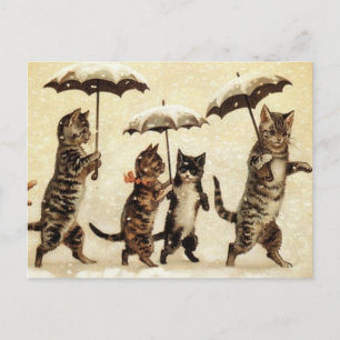 Carte Postale Parade de chats