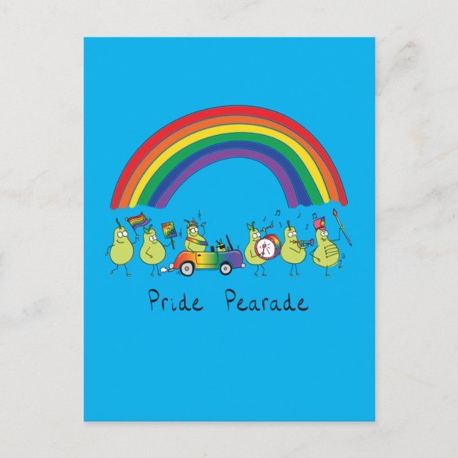 Carte Postale Parade gay pride LGBTQ Pears (Devant)