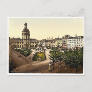 Carte Postale Parade Place et Kaufhaus, Karlsruhe, Baden, Germa