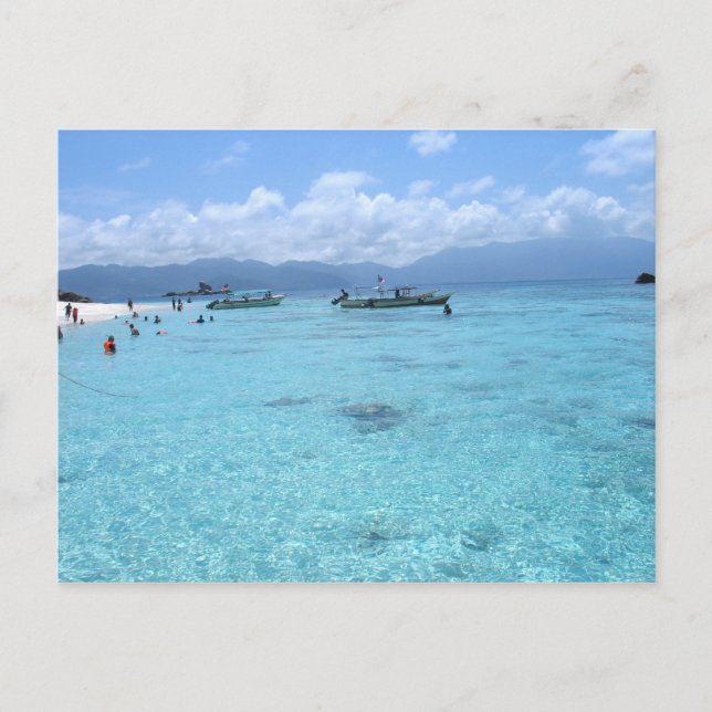 Carte Postale Paradis bleu (Devant)