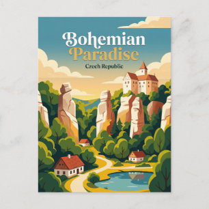 Carte Postale Paradis bohémien République tchèque